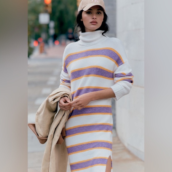 NWT! Anthro Daily Practice Karigan Midi Sweater Dress: Turtleneck Edition🧣🪞 - Picture 3 of 11